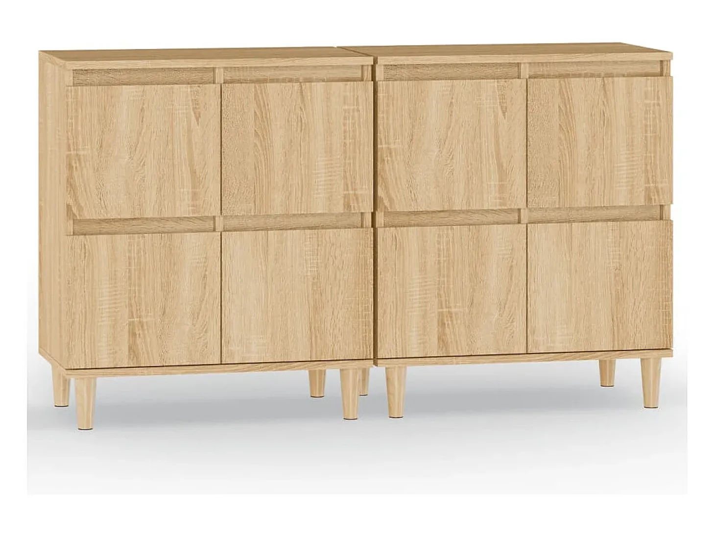 Aparadores 2 piezas roble sonoma 60x35x70 cm madera de ingeniería