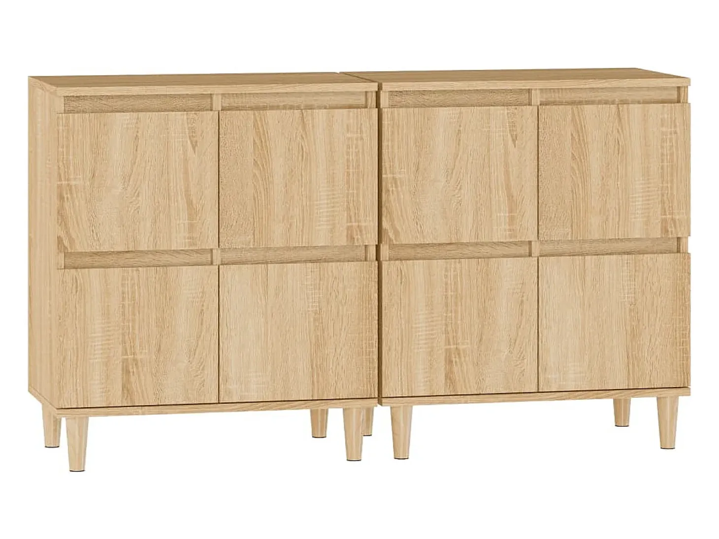 Aparadores 2 piezas roble sonoma 60x35x70 cm madera de ingeniería