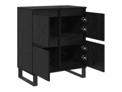 Aparadores 2 piezas Roble negro 120 x 35 x 70 cm Madera de ingeniería