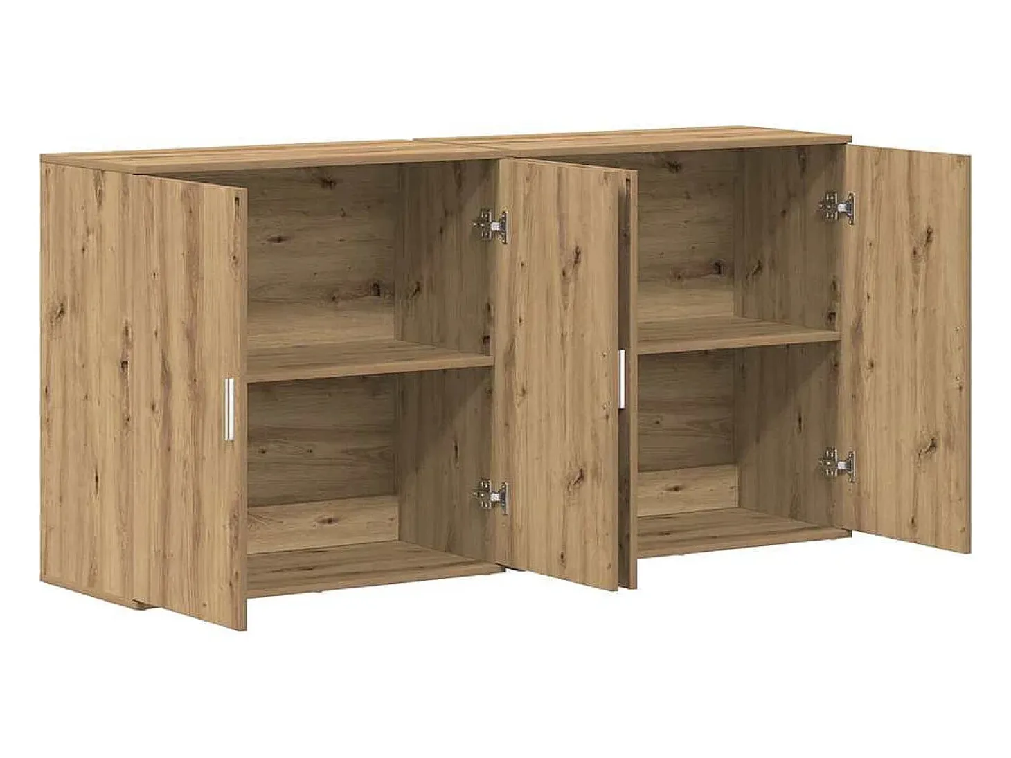 Aparadores 2 piezas Roble Artisan 79x38x80 cm Madera de ingeniería