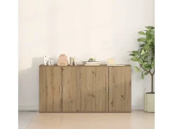Aparadores 2 piezas Roble Artisan 79x38x80 cm Madera de ingeniería