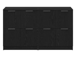 Aparadores 2 piezas Roble Negro 60x30x70 cm Madera de ingeniería