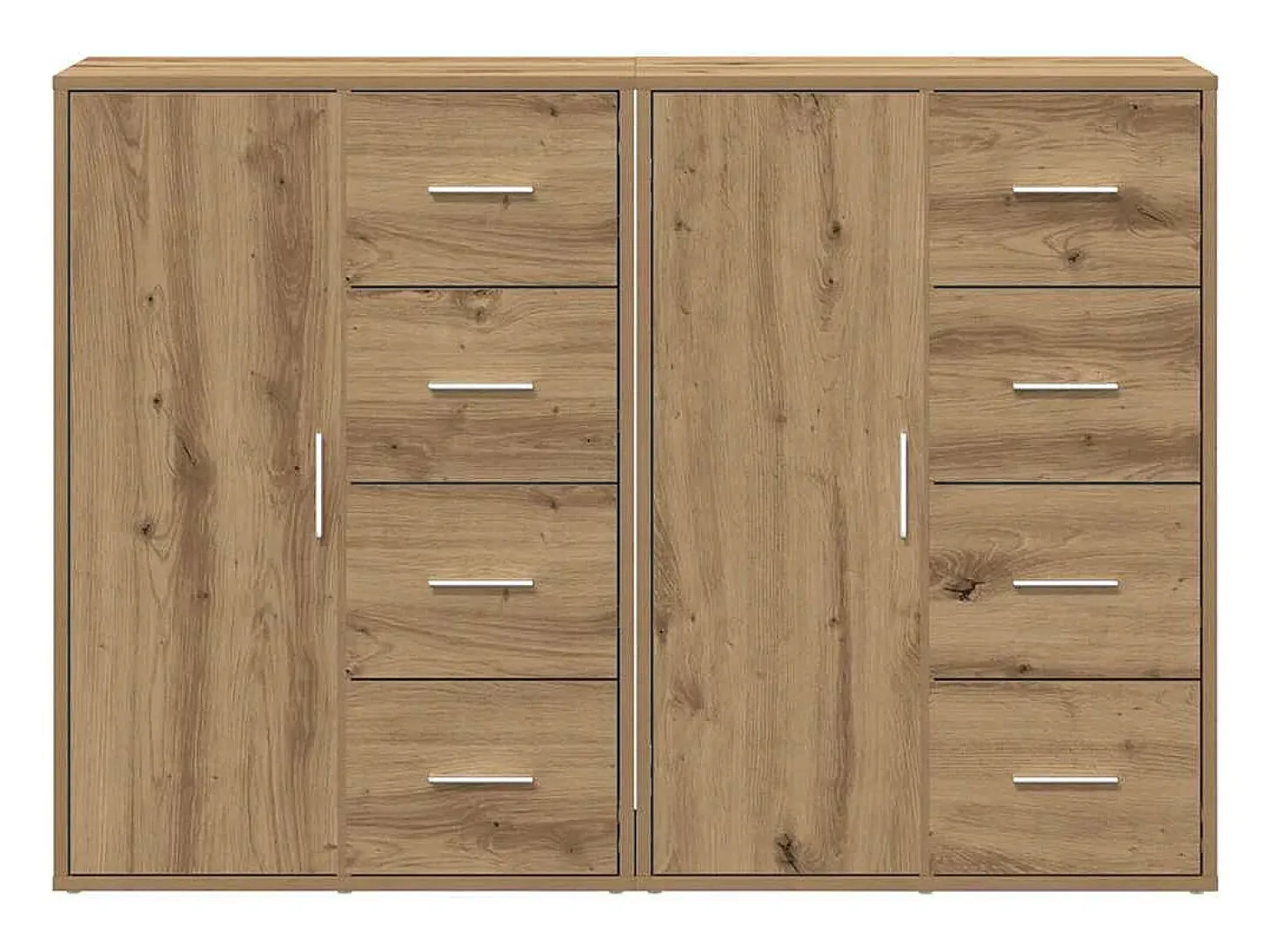 Aparadores 2 piezas Roble Artisan 60x31x84 cm Madera de ingeniería