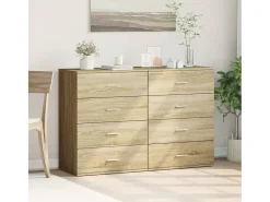 Aparadores 2 piezas roble sonoma 60x39x80 cm madera de ingeniería