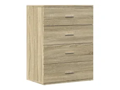 Aparadores 2 piezas roble sonoma 60x39x80 cm madera de ingeniería