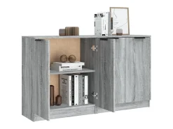 Aparadores 2 piezas Sonoma gris 60x30x70 cm Madera de ingeniería