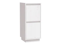 Aparadores 2 uds Blanco 31,5x34x75 cm Madera maciza de pino