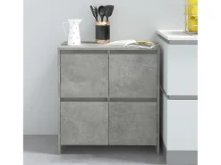 Aparadores 2 uds Gris Hormigón 70x41x75 cm Madera de ingeniería