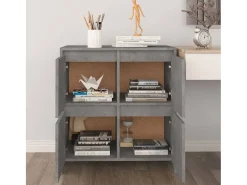 Aparadores 2 uds Gris Hormigón 70x41x75 cm Madera de ingeniería