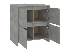 Aparadores 2 uds Gris Hormigón 70x41x75 cm Madera de ingeniería