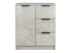 Aparadores 2 uds Gris hormigón 60x30x70 cm Madera de ingeniería