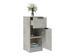 Aparadores 2 uds Gris hormigón 30x30x70 cm Madera de ingeniería