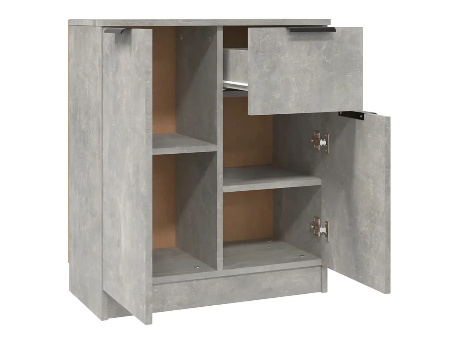 Aparadores 2 uds Gris Hormigón 60x30x70 cm Madera de ingeniería