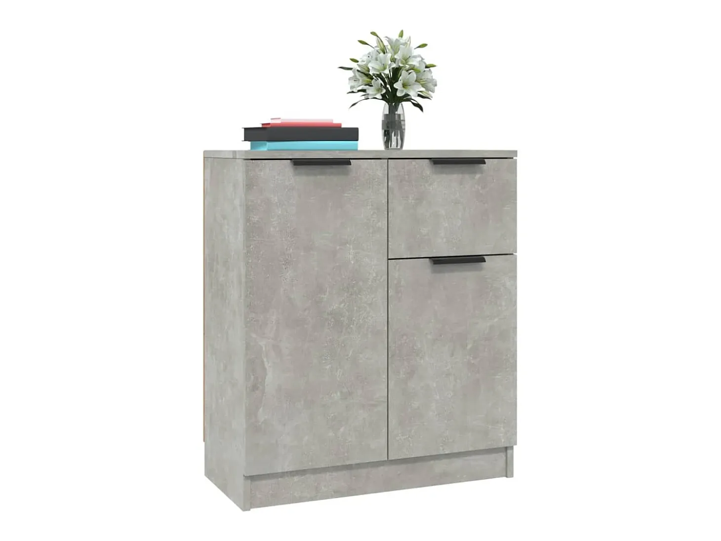 Aparadores 2 uds Gris Hormigón 60x30x70 cm Madera de ingeniería