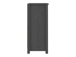 Aparadores 2 uds Gris 40x35x80 cm Madera maciza de pino