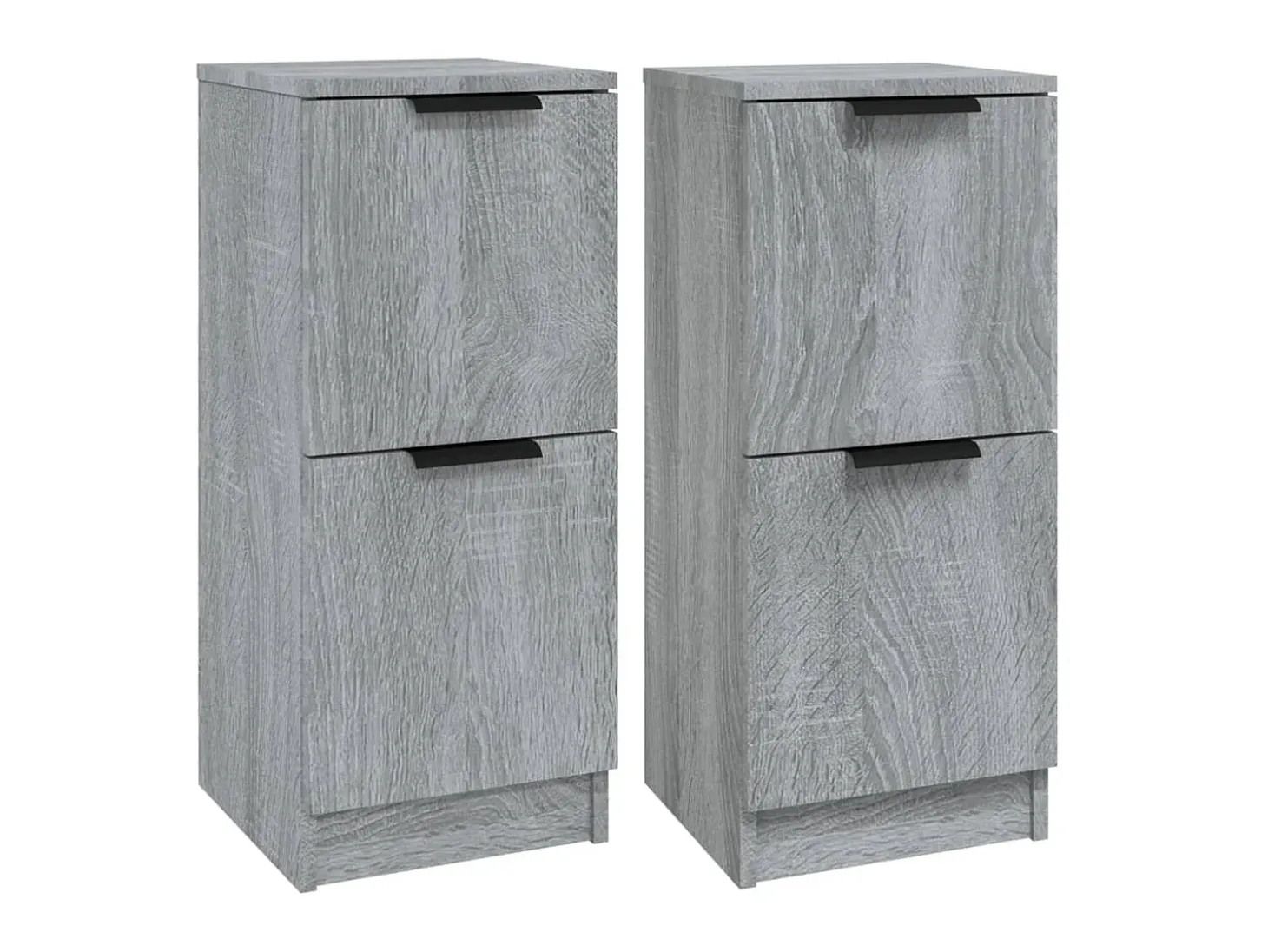 Aparadores 2 uds madera contrachapada gris Sonoma 30x30x70 cm ES88482