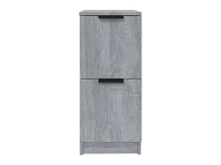 Aparadores 2 uds madera contrachapada gris Sonoma 30x30x70 cm ES88482