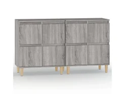 Aparadores 2 uds madera contrachapada gris Sonoma 60x35x70 cm ES10454