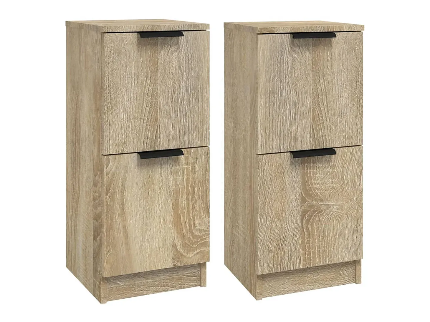 Aparadores 2 uds madera contrachapada roble Sonoma 30x30x70 cm ES446575