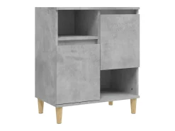 Aparadores 3 uds madera contrachapada gris hormigón 60x35x70 cm ES42059