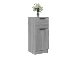 Aparadores 2 uds madera contrachapada gris Sonoma 30x30x70 cm