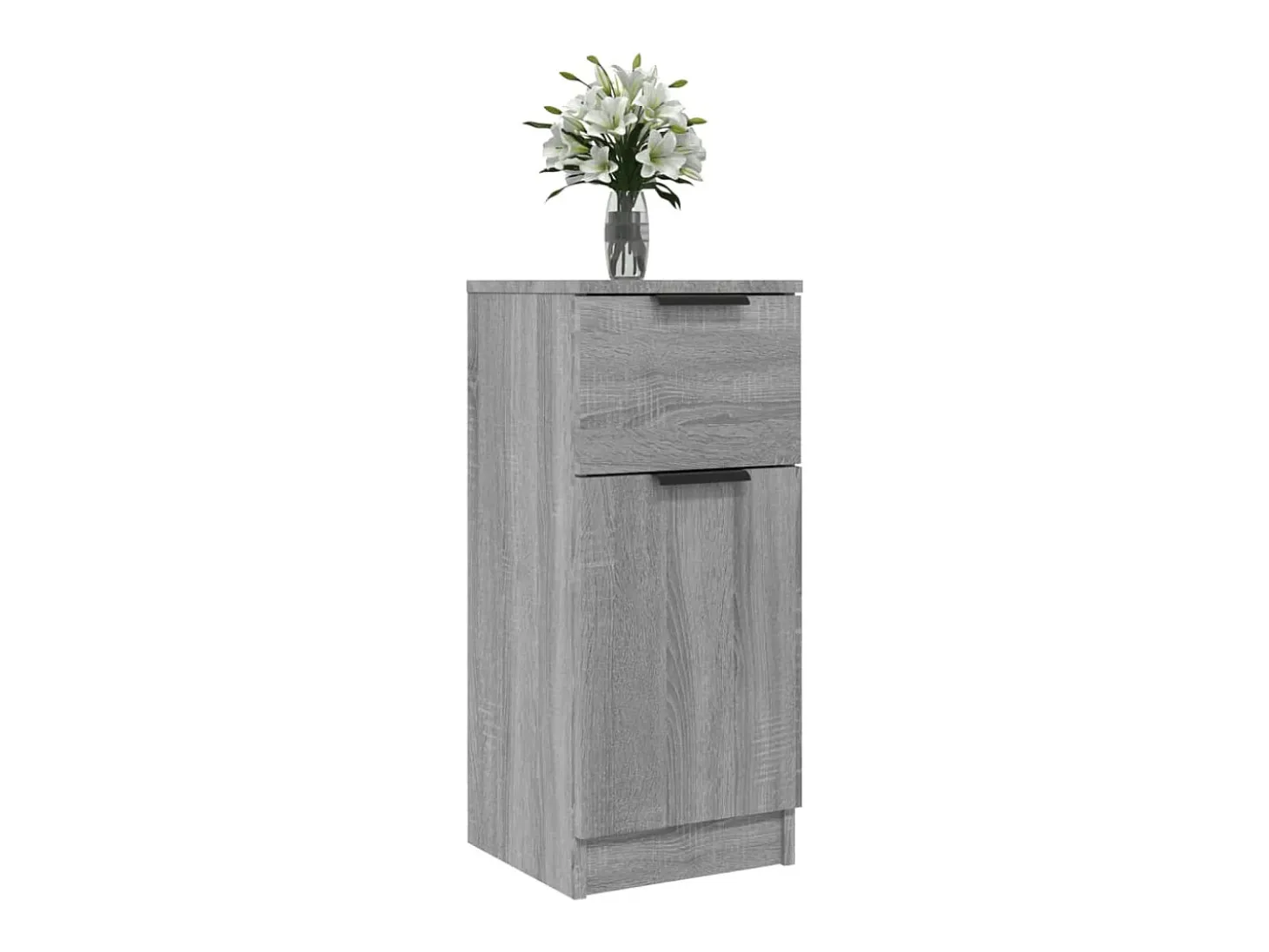 Aparadores 2 uds madera contrachapada gris Sonoma 30x30x70 cm