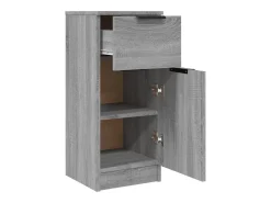Aparadores 2 uds madera contrachapada gris Sonoma 30x30x70 cm