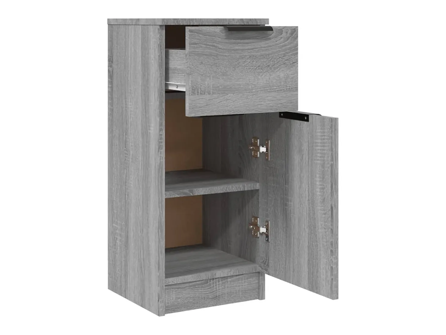 Aparadores 2 uds madera contrachapada gris Sonoma 30x30x70 cm