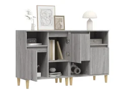 Aparadores 2 uds madera contrachapada gris Sonoma 60x35x70 cm