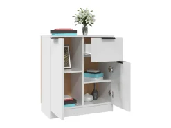 Aparadores 2 uds madera contrachapada blanco 60x30x70 cm ES74850