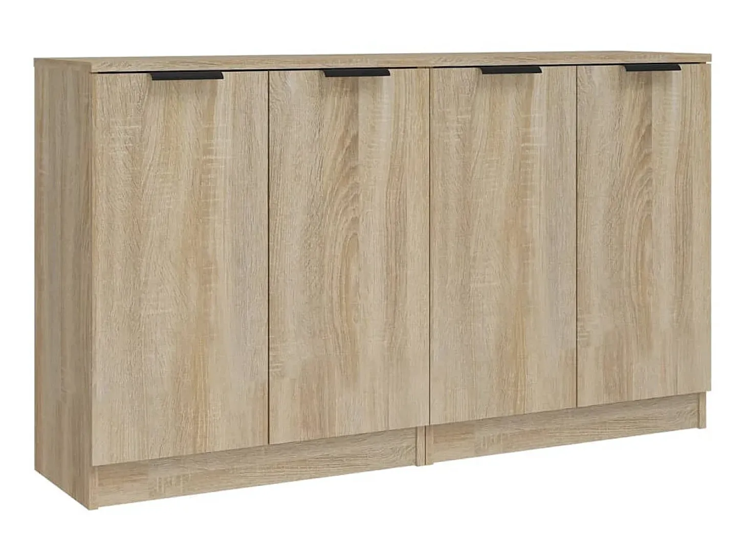 Aparadores 2 uds madera contrachapada roble Sonoma 60x30x70 cm ES21628