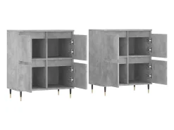 Aparadores 2 uds madera contrachapada gris hormigón ES98582