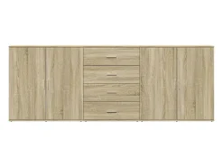 Aparadores 3 uds madera contrachapada color roble sonoma ES567275