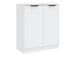 Aparadores 2 uds madera contrachapada blanco 60x30x70 cm ES66345