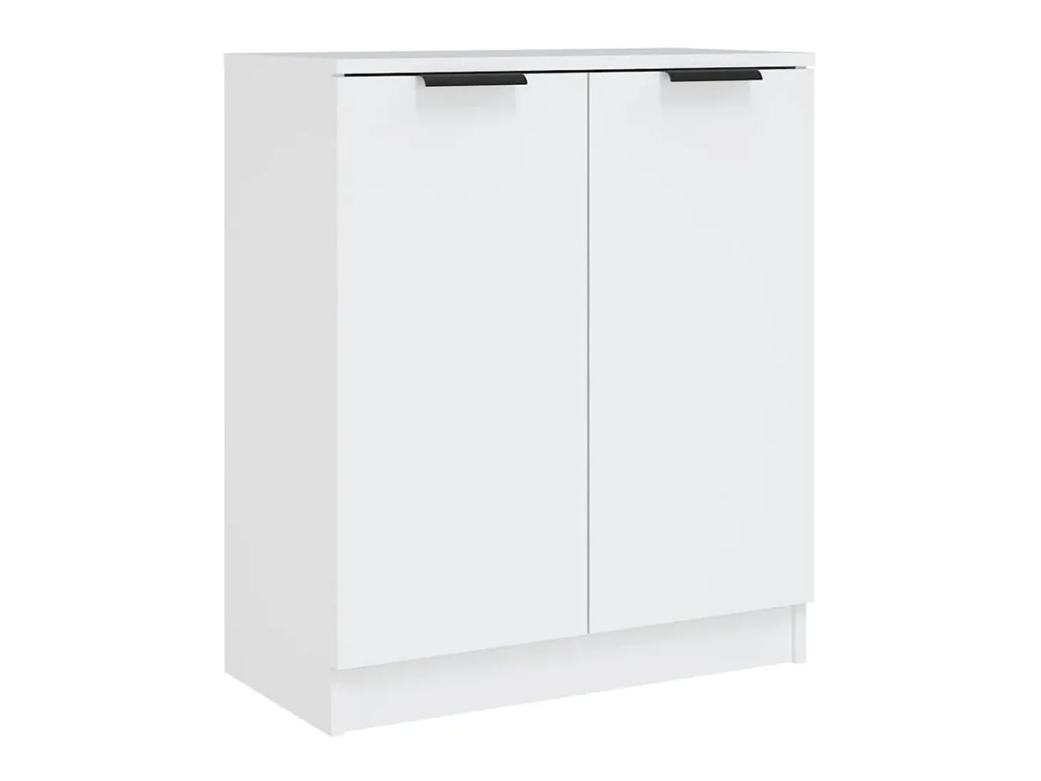 Aparadores 2 uds madera contrachapada blanco 60x30x70 cm ES66345