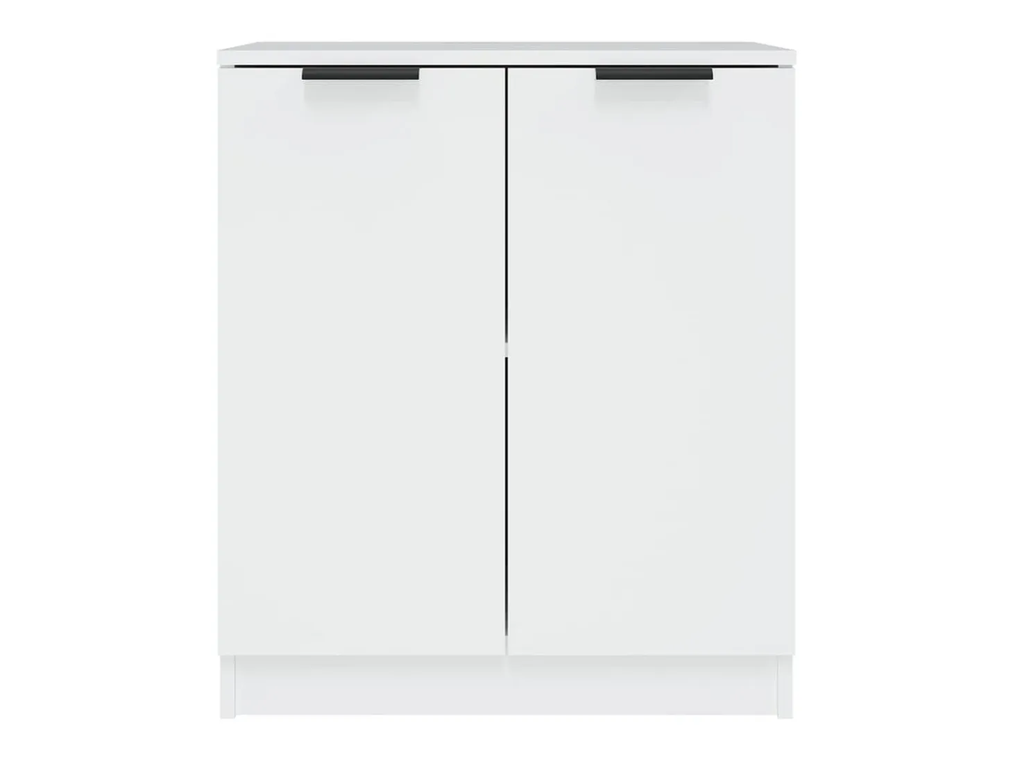 Aparadores 2 uds madera contrachapada blanco 60x30x70 cm ES66345