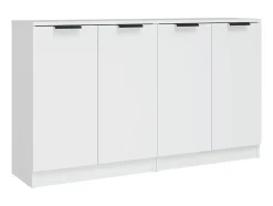 Aparadores 2 uds madera contrachapada blanco 60x30x70 cm ES66345