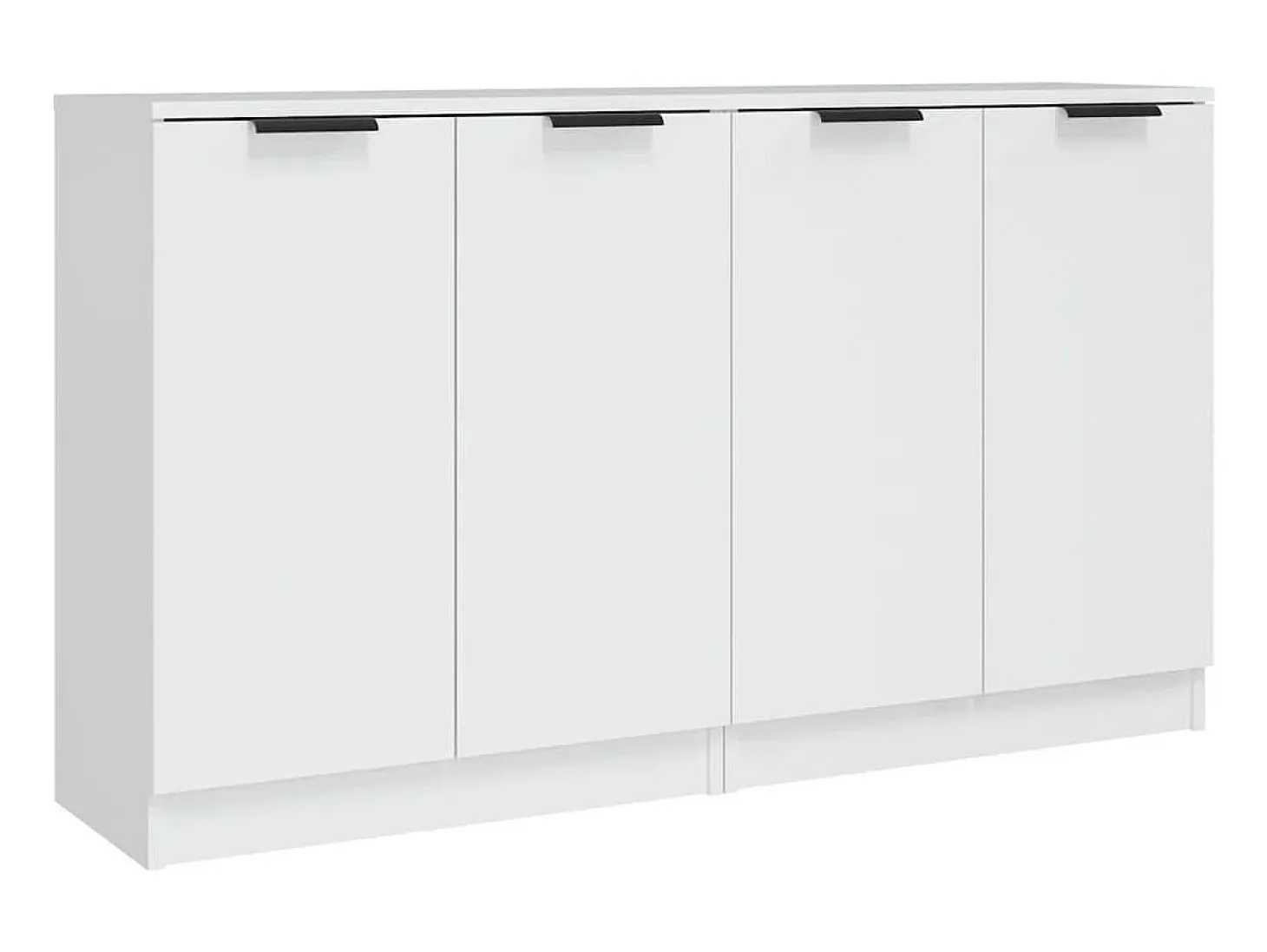 Aparadores 2 uds madera contrachapada blanco 60x30x70 cm ES66345