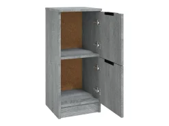 Aparadores 2 uds madera contrachapada gris Sonoma 30x30x70 cm