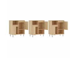 Aparadores 3 uds madera contrachapada color roble sonoma ES38694
