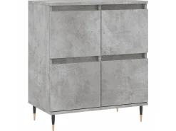 Aparadores 3 uds madera contrachapada gris hormigón ES84199