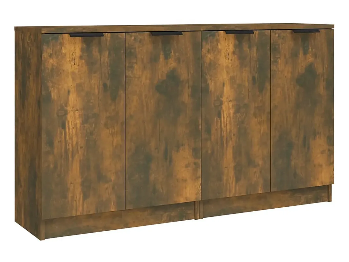 Aparadores 2 uds madera contrachapada roble ahumado 60x30x70 cm ES37686