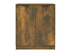 Aparadores 2 uds madera contrachapada roble ahumado 60x30x70 cm ES37686