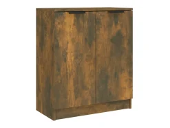 Aparadores 2 uds madera contrachapada roble ahumado 60x30x70 cm ES37686
