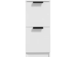 Aparadores 2 uds madera contrachapada blanco 30x30x70 cm ES55977