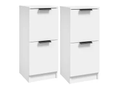 Aparadores 2 uds madera contrachapada blanco 30x30x70 cm ES55977
