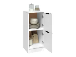 Aparadores 2 uds madera contrachapada blanco 30x30x70 cm ES55977