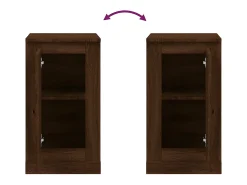 Aparadores 2 uds madera color marrón roble 37,5x35,5x67,5 cm