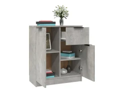 Aparadores 2 uds madera contrachapada gris hormigón 60x30x70 cm