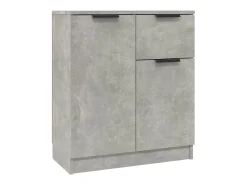 Aparadores 2 uds madera contrachapada gris hormigón 60x30x70 cm
